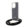 Guess GUHCP15LHC4SEK iPhone 15 Pro 6.1 czarny/black hardcase Crossbody Cord 4G Print